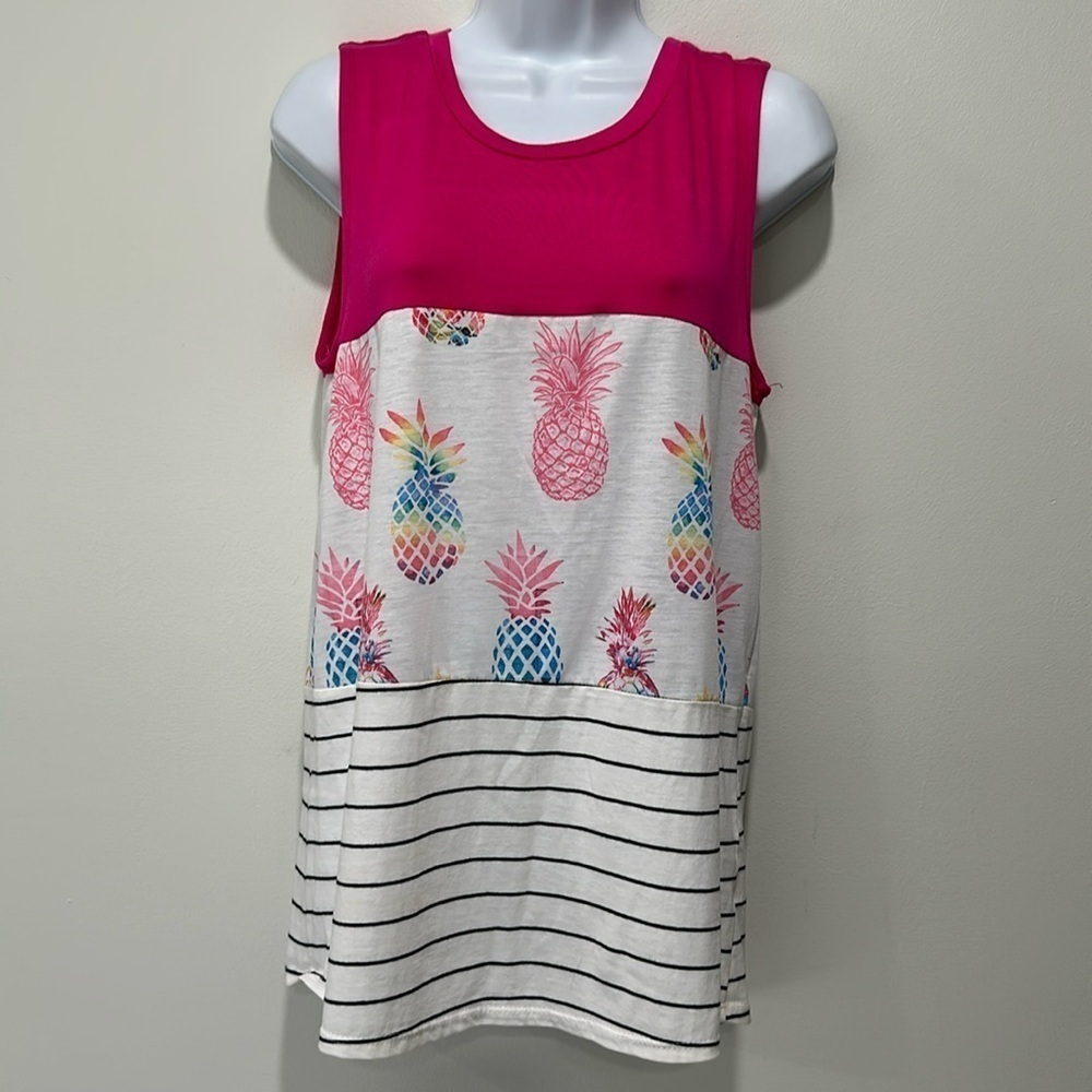 Colorblock pineapple tank 🍍